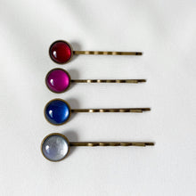 Load image into Gallery viewer, Handmade customisable resin hair clips